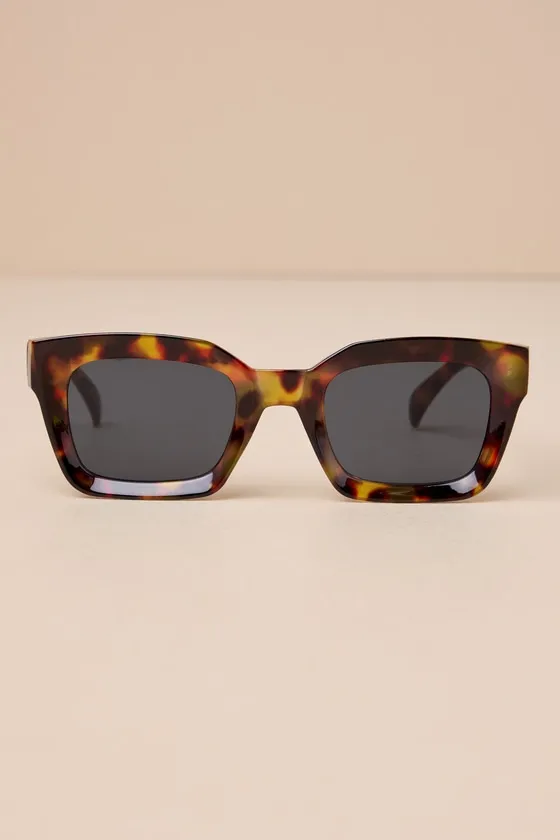 Chic Possibilities Brown Tortoise Square Sunglasses sold by Lulus product image thumbnail 4