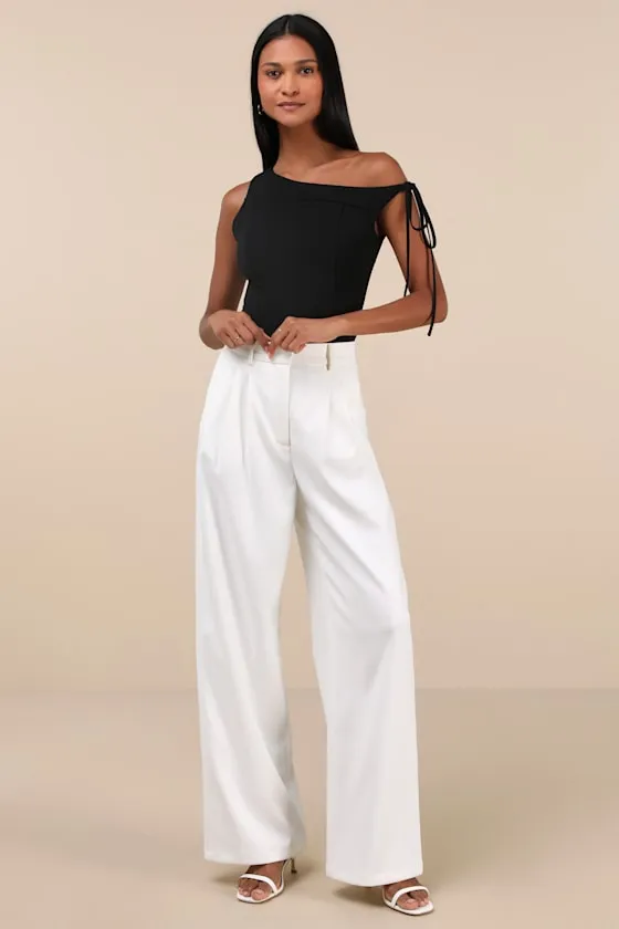 Pivotal Chicness Black One-Shoulder Top sold by Lulus product image thumbnail 3