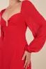 Flirtatious Designs Red Chiffon Balloon Sleeve Mini Dress sold by Lulus