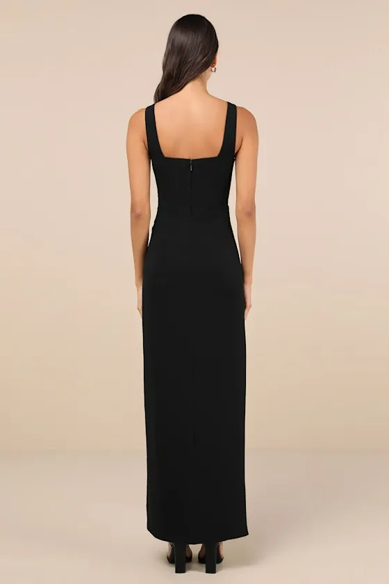 Glamorous Disposition Black Ruched Maxi Dress sold by Lulus product image thumbnail 2