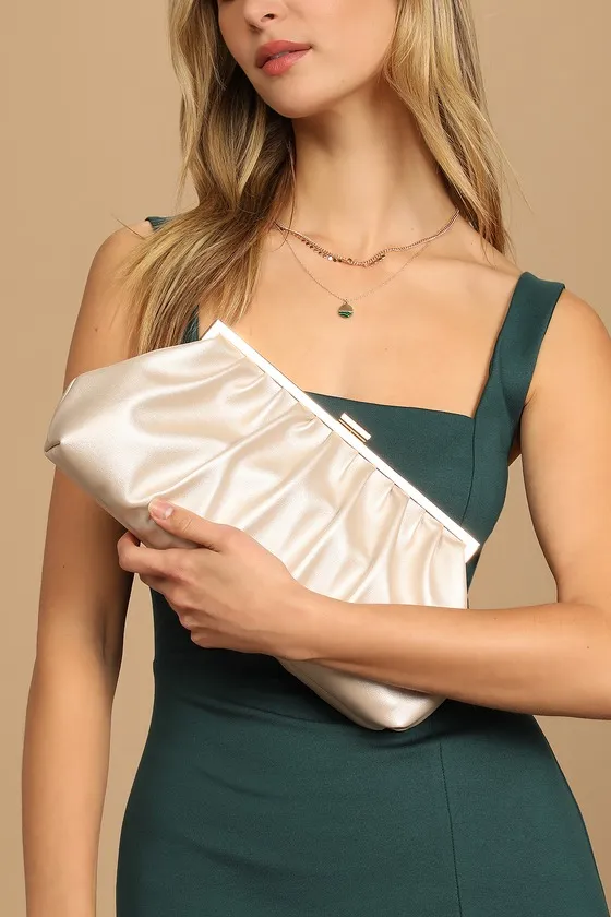 Capture the Love Champagne Oversized Clutch sold by Lulus product image thumbnail 3