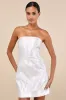 Party Poise Silver Textured Strapless Bodycon Mini Dress sold by Lulus