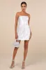 Party Poise Silver Textured Strapless Bodycon Mini Dress sold by Lulus