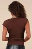 Dreamy Impression Brown Textured Cap Sleeve Top sold by Lulus