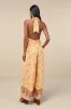 Blissful Presence Yellow Floral Crochet Lace Halter Jumpsuit sold by Lulus