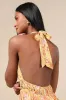 Blissful Presence Yellow Floral Crochet Lace Halter Jumpsuit sold by Lulus