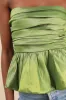 Celinda Green Strapless Bubble-Hem Top sold by Lulus