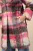 Fancy Brown and Fuchsia Plaid Faux Fur Coat sold by Lulus