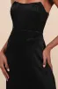 Extraordinary Presence Black Satin Strapless Maxi Dress sold by Lulus