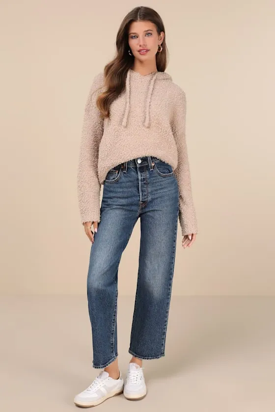 Cuddly Perfection Tan Fuzzy Pullover Hoodie sold by Lulus product image thumbnail 3