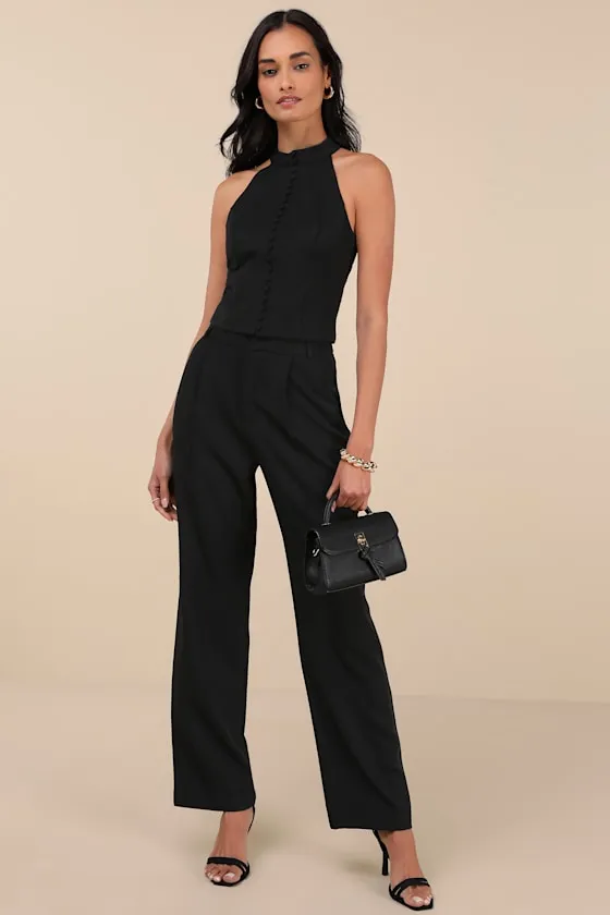 Chic Popularity Black Mock Neck Crop Top sold by Lulus product image thumbnail 3