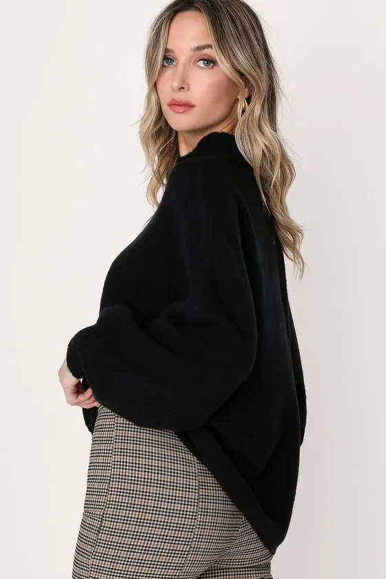 Cozy Perfection Black Dolman Sleeve Sweater Top sold by Lulus product image thumbnail 4