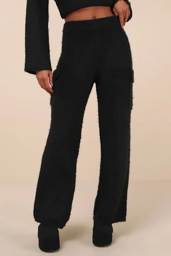 Signature Sunday Black Knit Sweater Pants sold by Lulus product image thumbnail 2