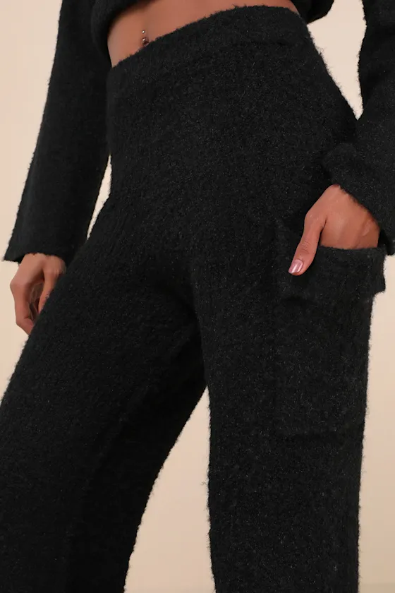Signature Sunday Black Knit Sweater Pants sold by Lulus product image thumbnail 4