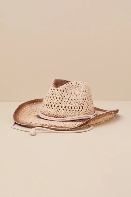 Uniquely Western Beige and Brown Woven Straw Western Hat sold by Lulus product image thumbnail 2