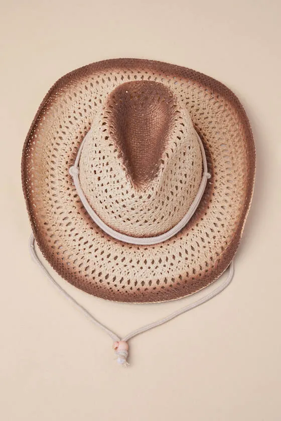 Uniquely Western Beige and Brown Woven Straw Western Hat sold by Lulus product image thumbnail 4