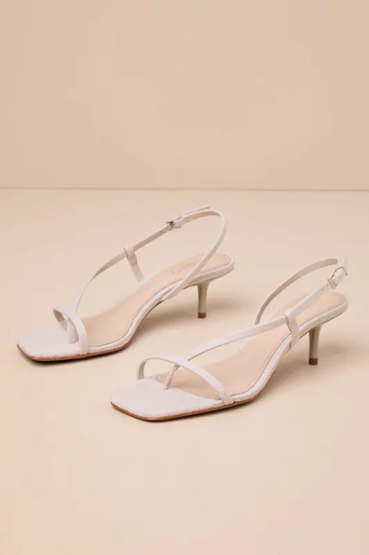 Heloise Oyster Beige Strappy Slingback Sandals sold by Lulus