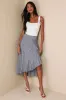 Trendsetting Essence White Linen Pleated Cropped Lace-Up Top sold by Lulus
