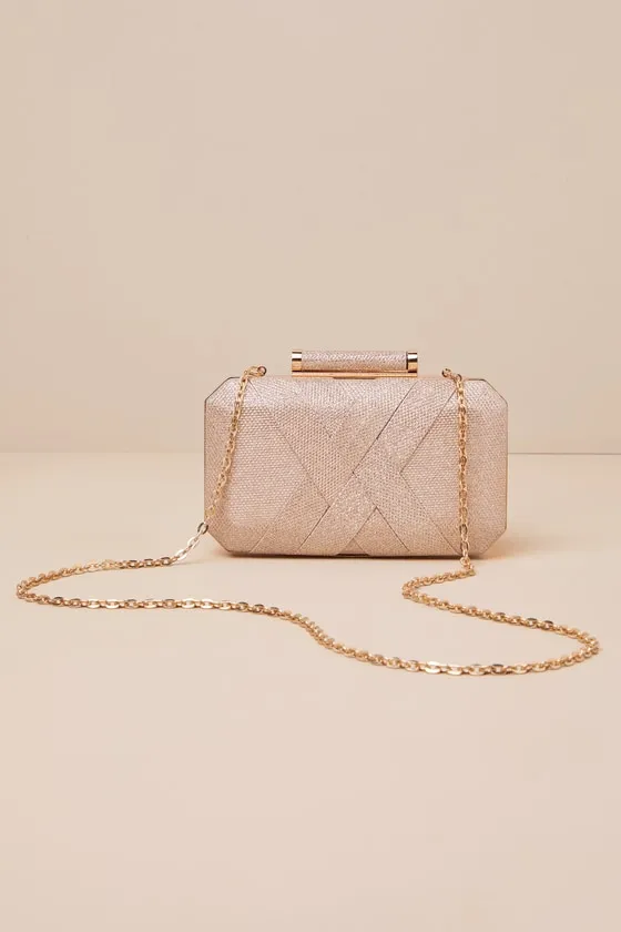 Utterly Exceptional Gold Shiny Metallic Hard-Sided Clutch sold by Lulus product image thumbnail 4