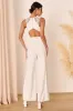 Love Your Heart Ivory White Lace Wide-Leg Jumpsuit sold by Lulus