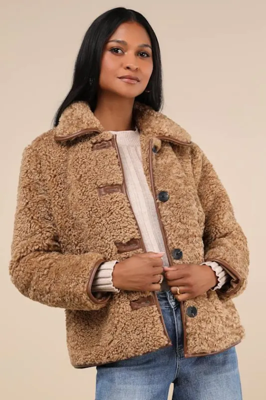 Cuddly Cute Brown Teddy Coat made by Avec Les Filles