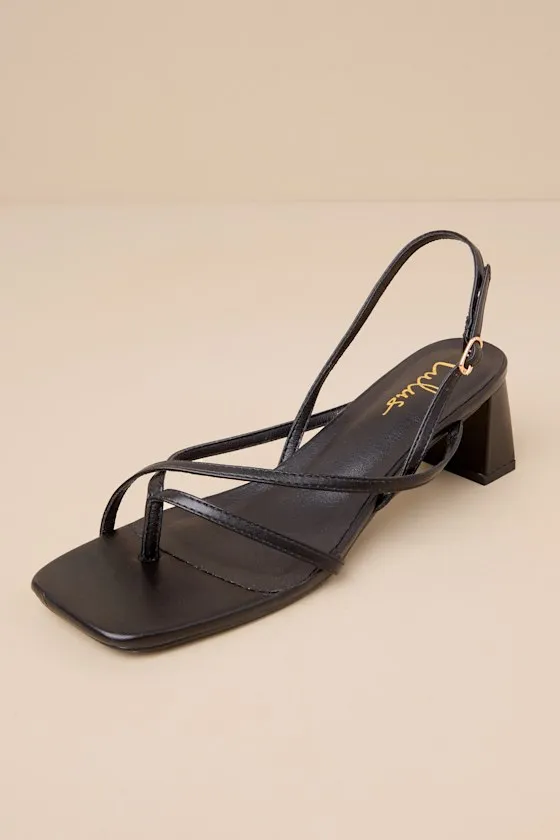 Kerrie Black Strappy Low Heel Sandals sold by Lulus product image thumbnail 2