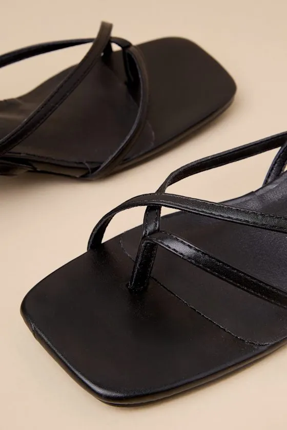 Kerrie Black Strappy Low Heel Sandals sold by Lulus product image thumbnail 4