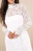 Gorgeous Attraction White Lace Structured Long Sleeve Mini Dress sold by Lulus