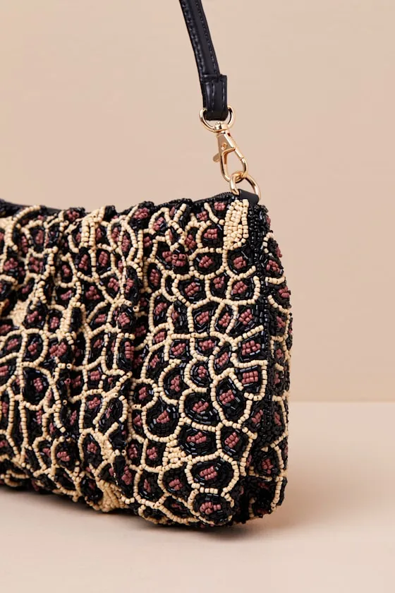 Gaiana Black Multi Beaded Shoulder Bag sold by Lulus product image thumbnail 3