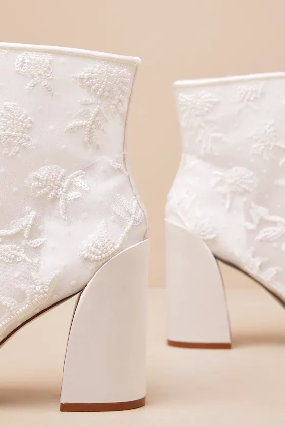 SB-Merri Ivory Beaded Embroidered Ankle Boots sold by Lulus product image thumbnail 4
