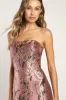 Gowning Around Mauve Floral Jacquard Strapless Maxi Dress sold by Lulus