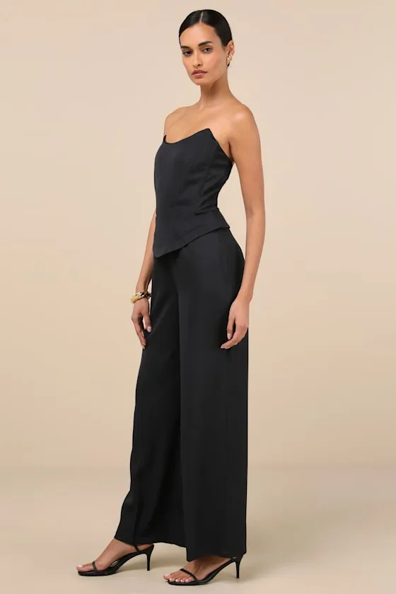 Polished Charisma Black Strapless Jumpsuit sold by Lulus product image thumbnail 3