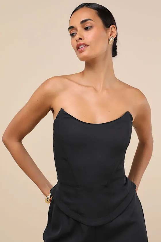 Polished Charisma Black Strapless Jumpsuit sold by Lulus product image thumbnail 4