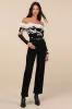 Extraordinary Flirt Black Floral Mesh Ruffled Crop Top sold by Lulus