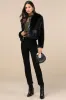 Leeny Black Faux Fur Jacket sold by Lulus