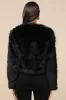 Leeny Black Faux Fur Jacket sold by Lulus