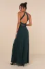 Confidently Charismatic Emerald Backless Halter Maxi Dress sold by Lulus