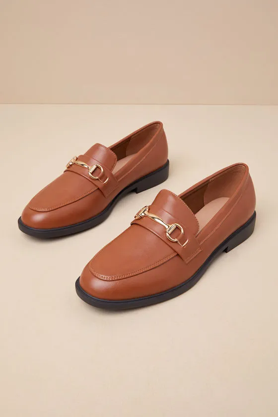 Wrenlie Chestnut Horsebit Loafer Flats sold by Lulus
