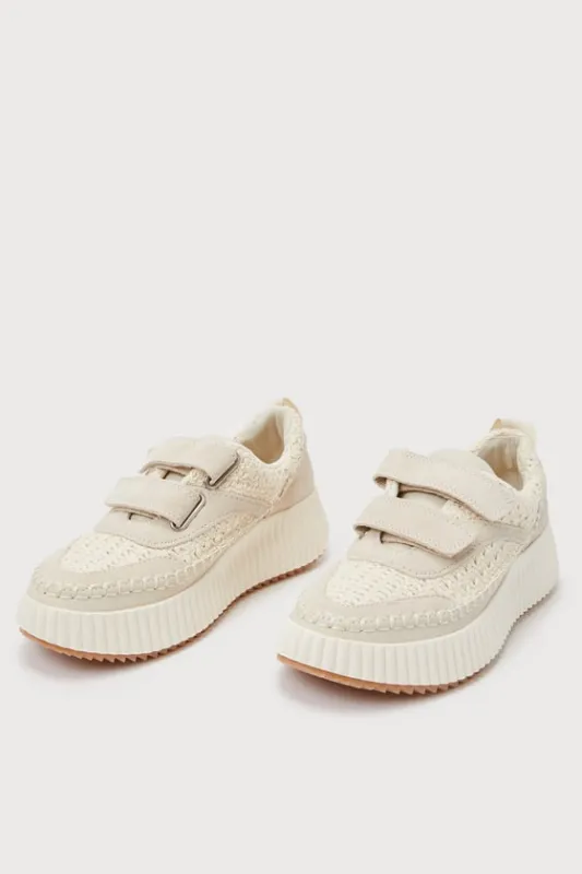 Demo Sandstone Knit Suede Leather Platform Sneakers sold by Lulus