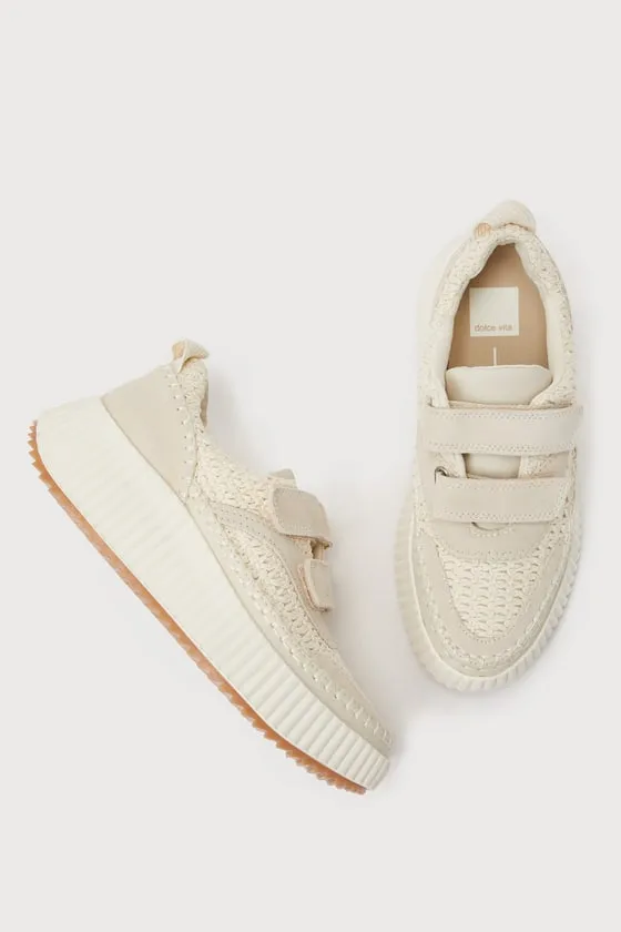 Demo Sandstone Knit Suede Leather Platform Sneakers sold by Lulus product image thumbnail 3