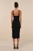 Vibrant Allure Black Square Neck Sleeveless Bodycon Midi Dress sold by Lulus