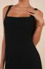 Vibrant Allure Black Square Neck Sleeveless Bodycon Midi Dress sold by Lulus