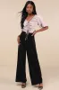 Chic Splendor Black Velvet Pleated High-Rise Wide-Leg Pants sold by Lulus