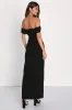 Enchanting Romantic Black Off-the-Shoulder Maxi Dress sold by Lulus