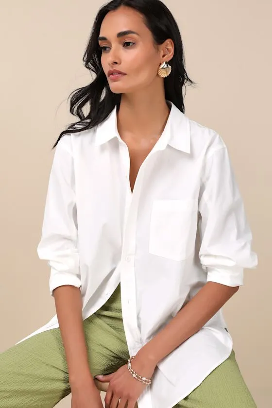 Oasis Beauty Gold Shell Statement Earrings sold by Lulus product image thumbnail 4