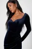 Forever Sensational Navy Blue Velvet Long Sleeve Maxi Dress sold by Lulus