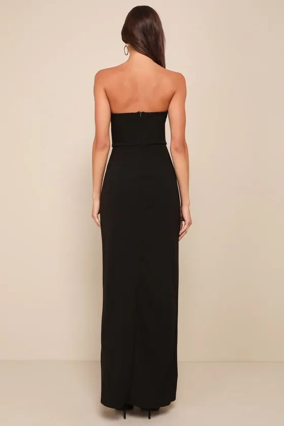 Dedicated to Glamour Black Strapless Maxi Dress sold by Lulus product image thumbnail 2