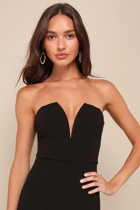 Dedicated to Glamour Black Strapless Maxi Dress sold by Lulus product image thumbnail 3