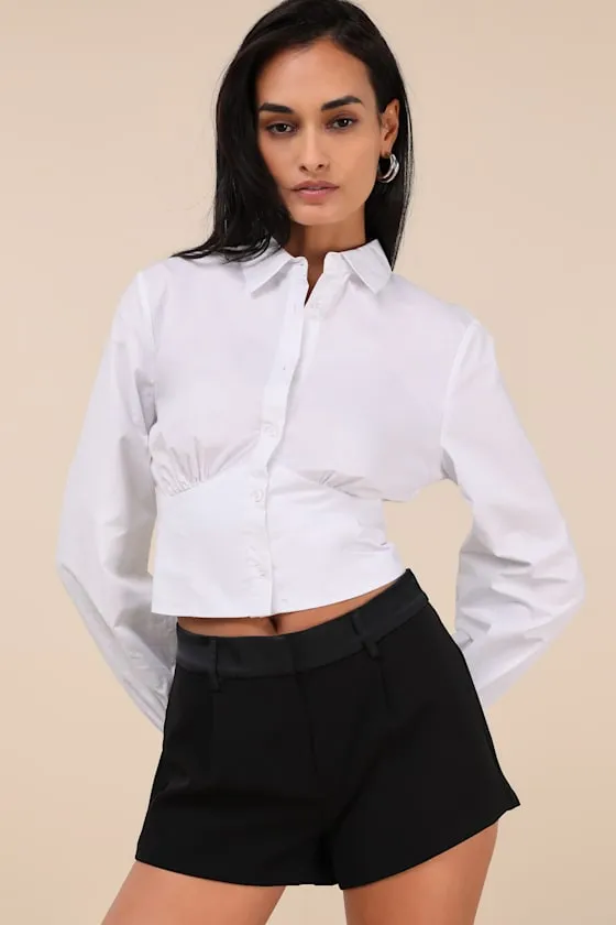 Minette Black High-Rise Shorts sold by Lulus