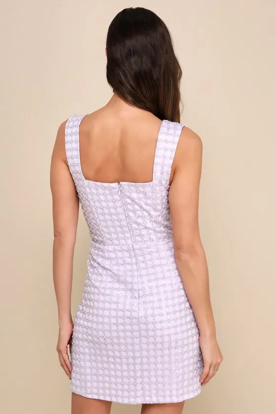 Beautifully Decadent Lilac Sequin Pearl Sleeveless Mini Dress sold by Lulus product image thumbnail 2